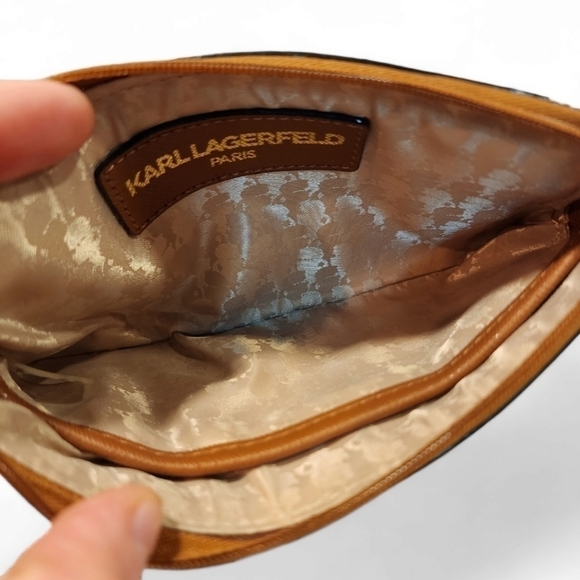 Nwt! Karl Lagerfeld monogram wristlet pouch wallet - Picture 5 of 6